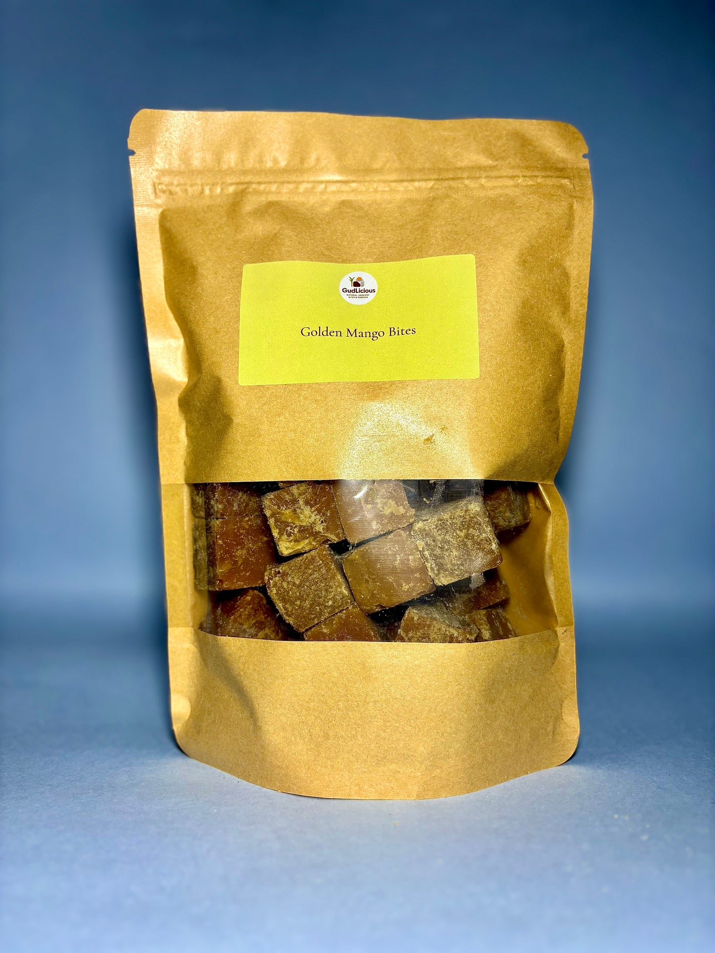 Golden Mango Bites – A naturally sweet and tangy treat made from real sun-dried mango and jaggery.