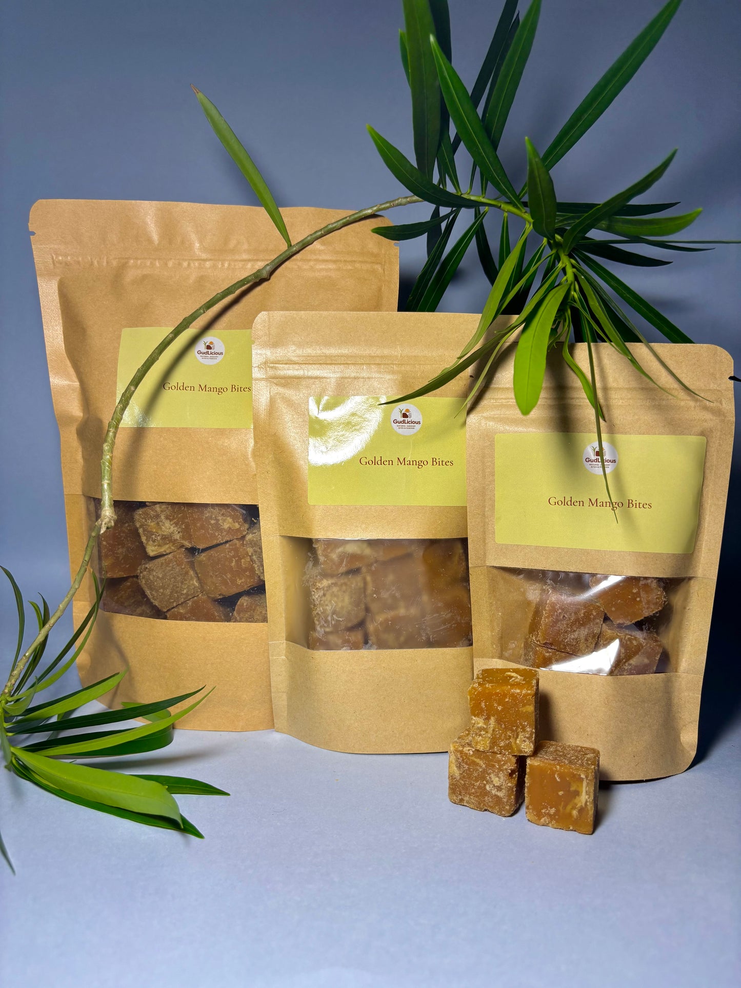 Golden Mango Bites – A naturally sweet and tangy treat made from real sun-dried mango and jaggery.