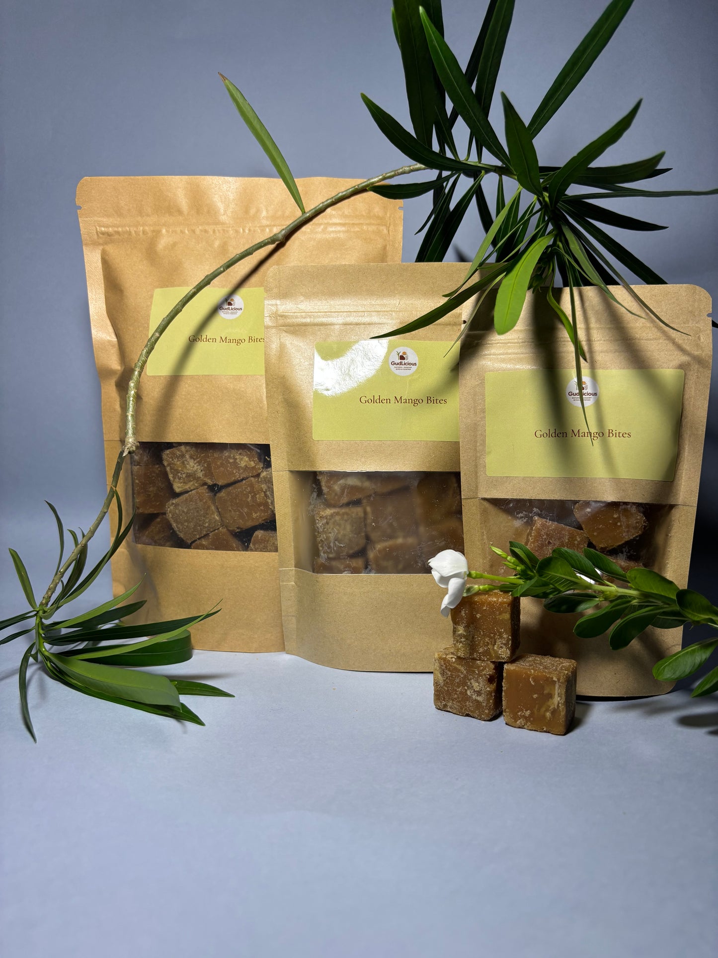 Golden Mango Bites – A naturally sweet and tangy treat made from real sun-dried mango and jaggery.