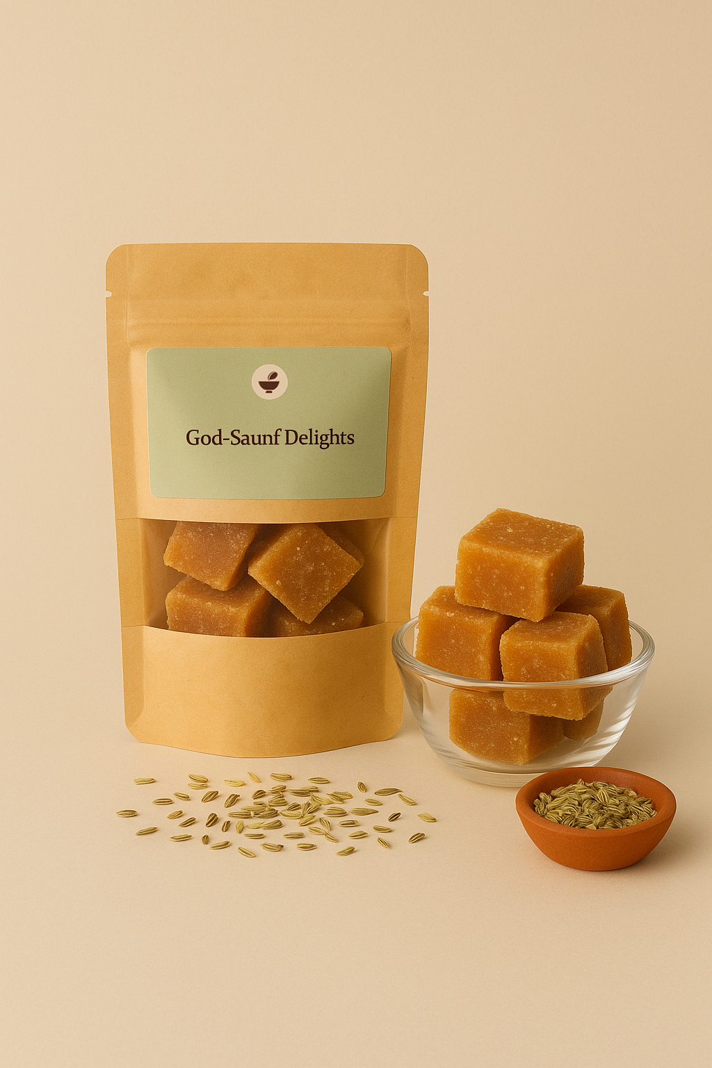 Gud-Saunf Delights – Traditional Sweet Cubes Infused with the Goodness of Fennel