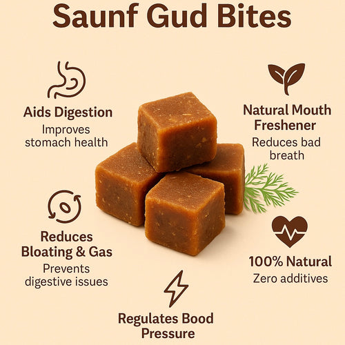 Gud-Saunf Delights – Traditional Sweet Cubes Infused with the Goodness of Fennel