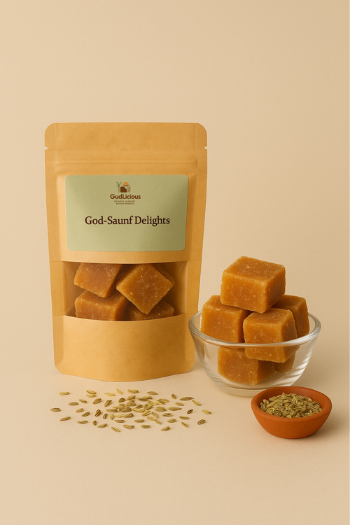 Gud-Saunf Delights – Traditional Sweet Cubes Infused with the Goodness of Fennel