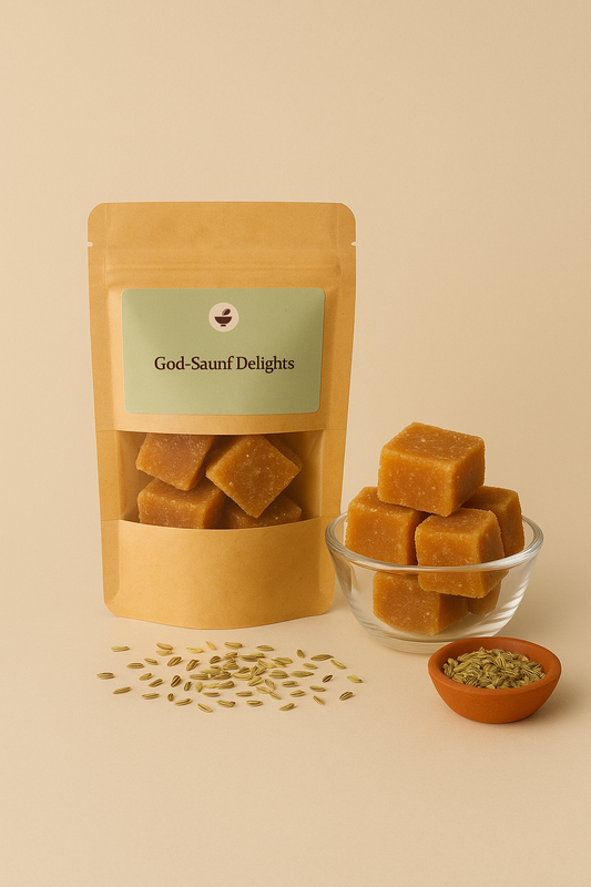 Gud-Saunf Delights – Traditional Sweet Cubes Infused with the Goodness of Fennel